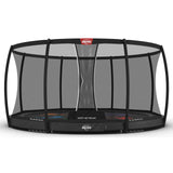 BERG Elite InGround 430 Trampoline Grey Levels + Safety Net Deluxe