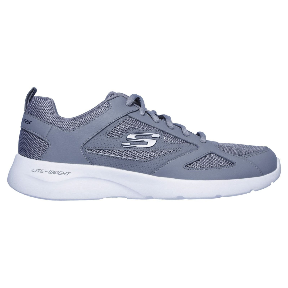 Skechers Mens Dynamight 2.0 Lace Up Memory Foam Trainer Grey