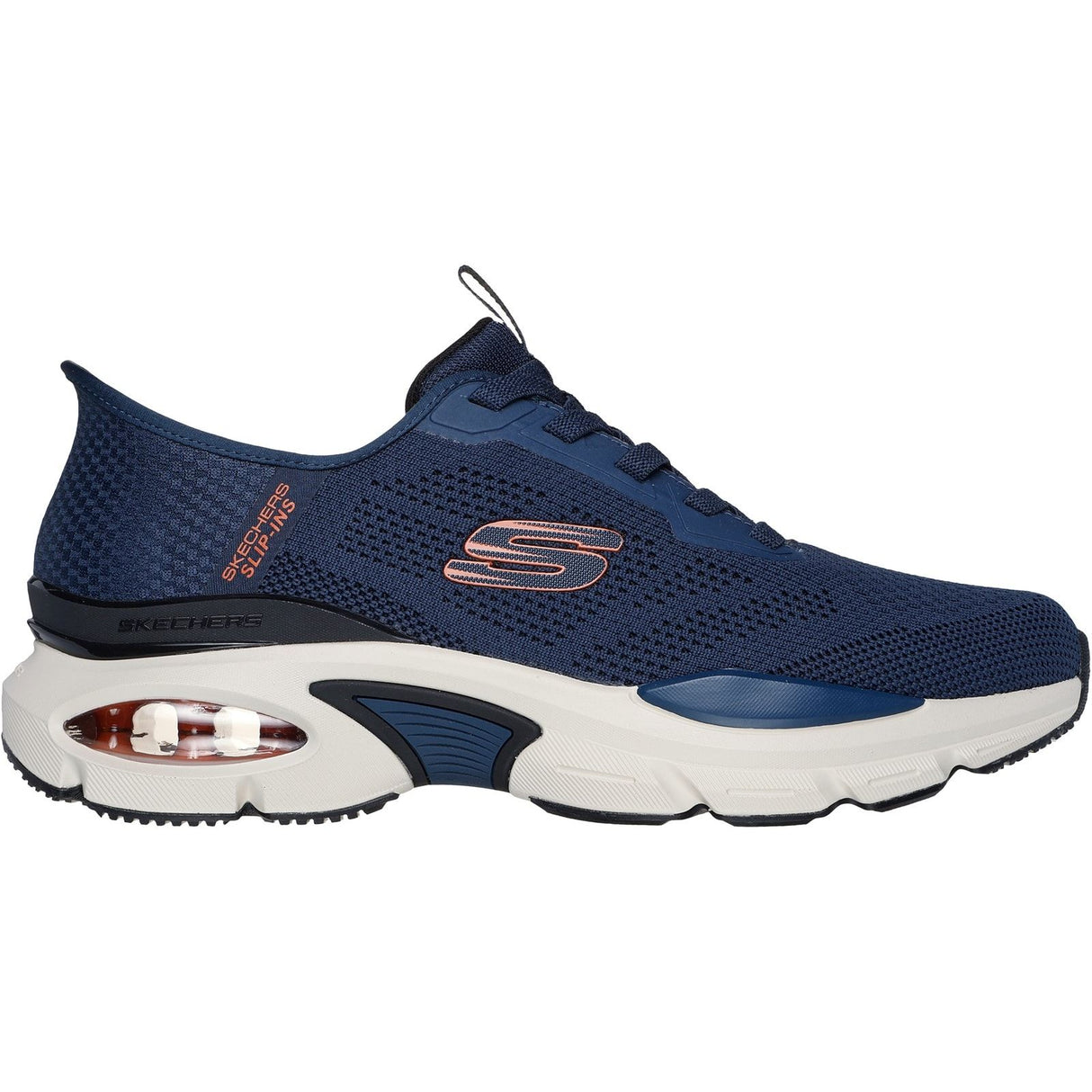 Skechers Mens Skech-Air Ventura Vanderway Shoes Navy/Orange