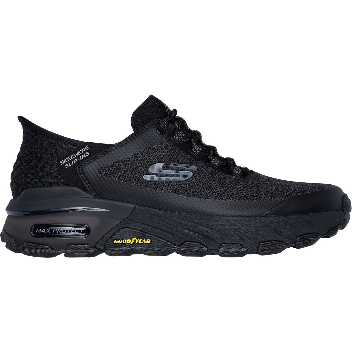 Skechers Mens Max Protect Assembly Hiking Shoes Black