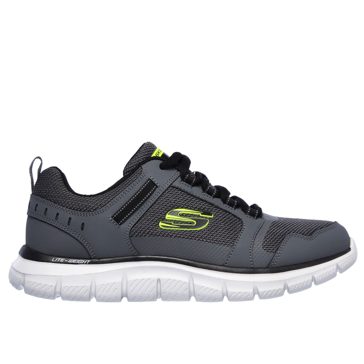 Skechers Mens Track Knockhill Shoes Charcoal/Black