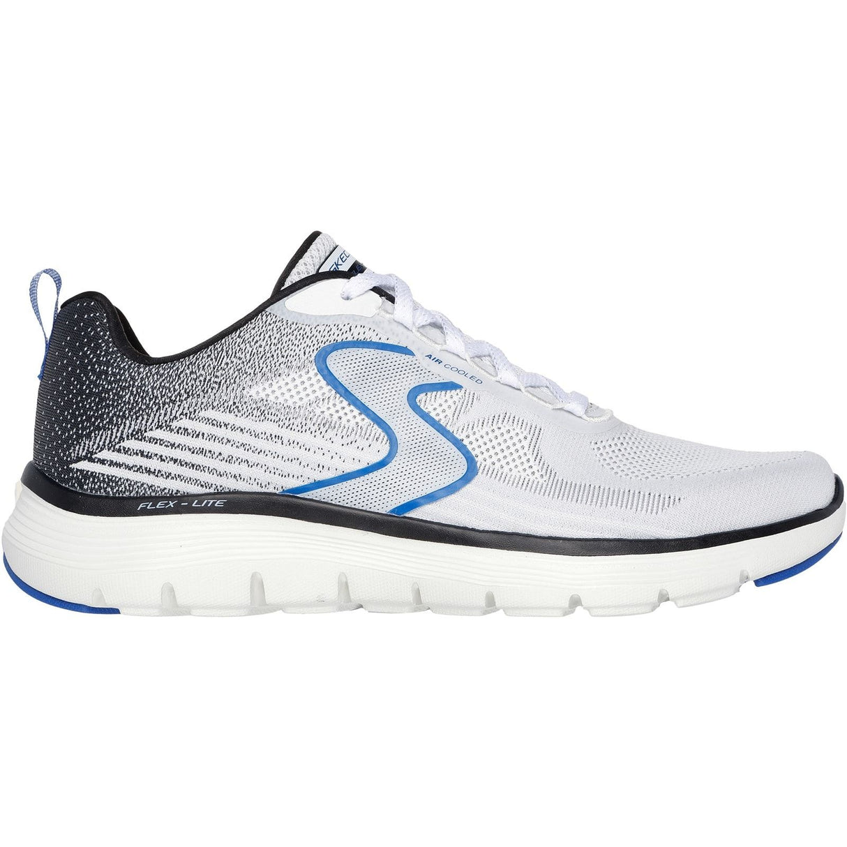 Skechers Mens Flex Advantage 5.0 Spreelo Trainer White/Black/Royal