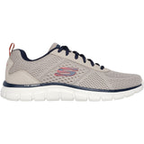 Skechers Mens Track Leshur Shoes Taupe/Navy