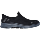 Skechers Mens GO WALK 7 Easy On Evolution Trainer Black/Charcoal