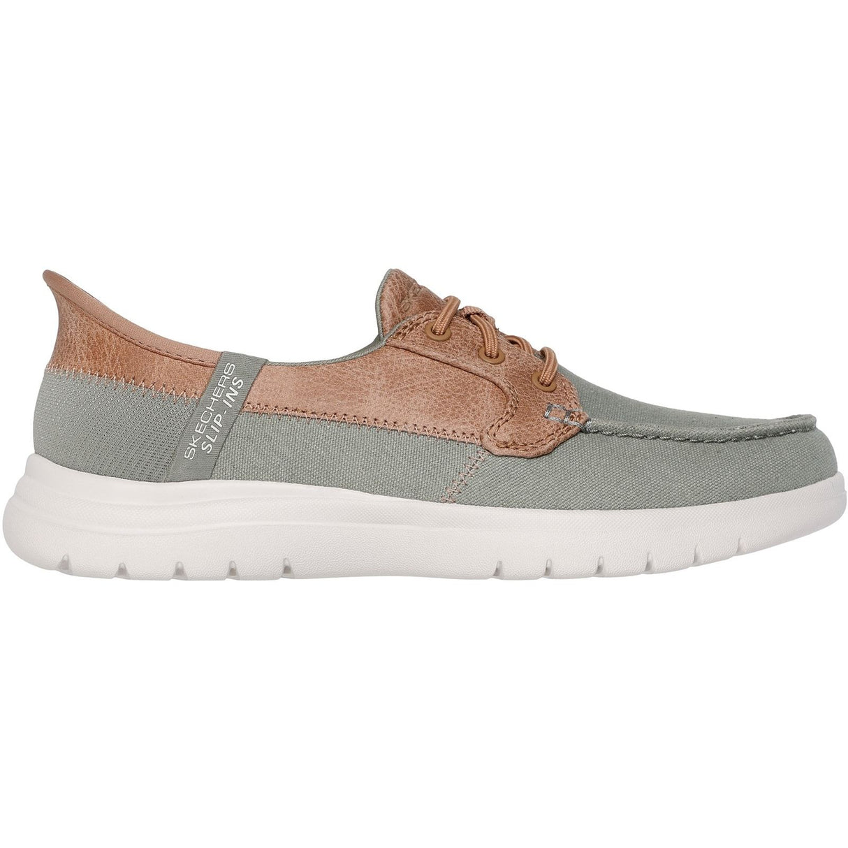 Skechers Womens On-the-GO Flex - Palmilla Boat Shoe Olive