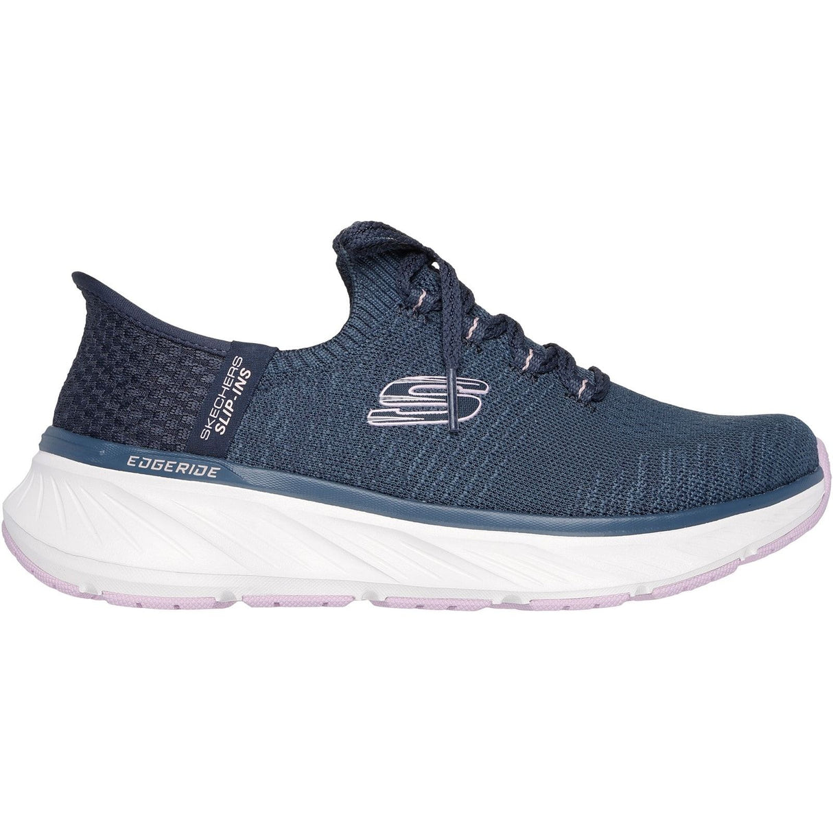 Skechers Womens Edgeride Impression Shoes Navy/Lavender