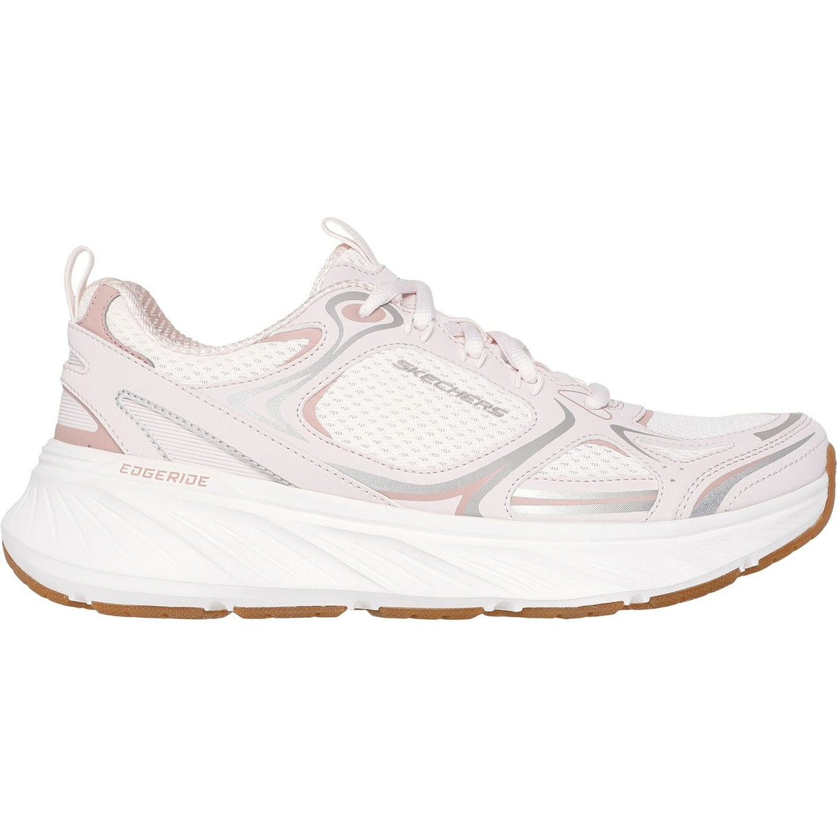 Skechers Womens Edgeride Silver Eclipse Trainers Pink