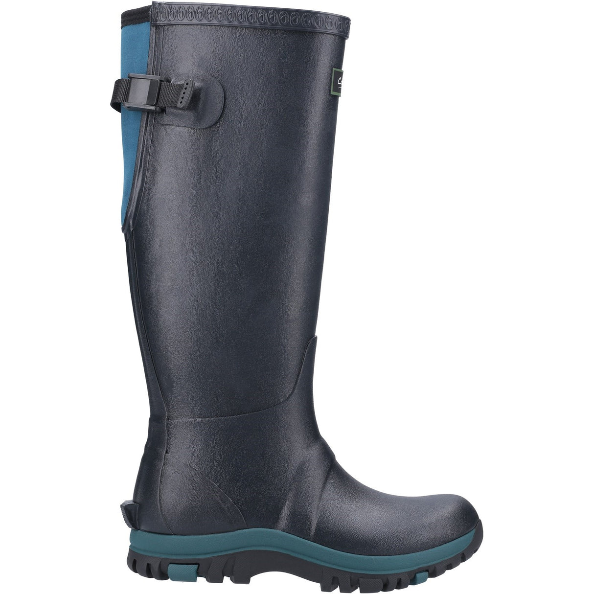 Cotswold Womens Realm Adjustable Wellington Boot Navy/Teal