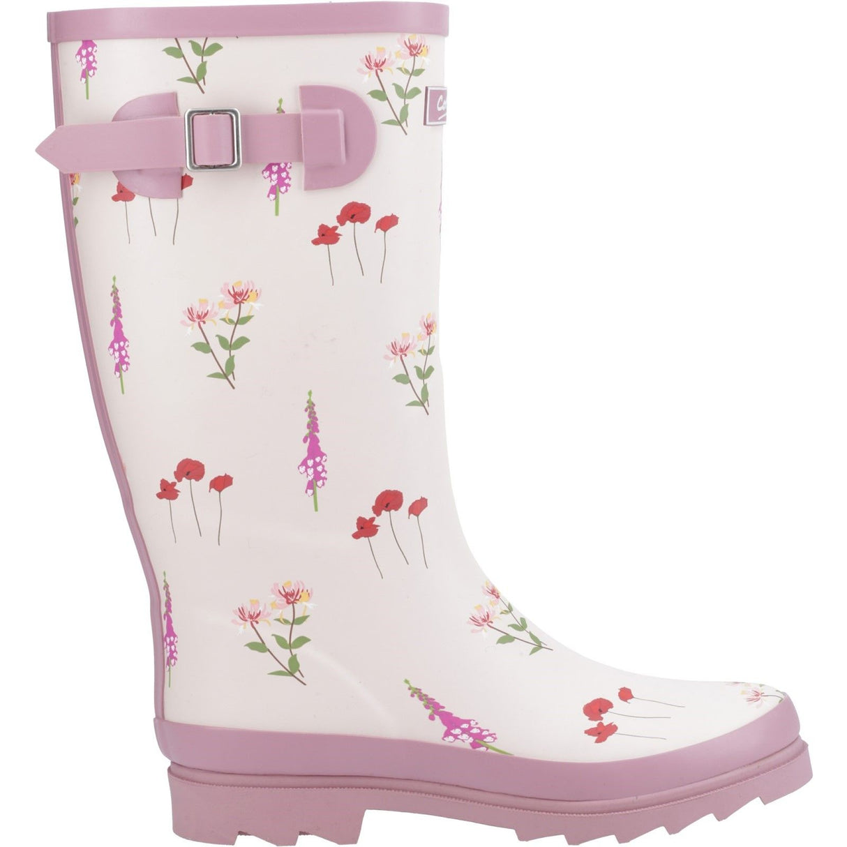 Cotswold Womens Wildflower Tall Wellingtons Pink