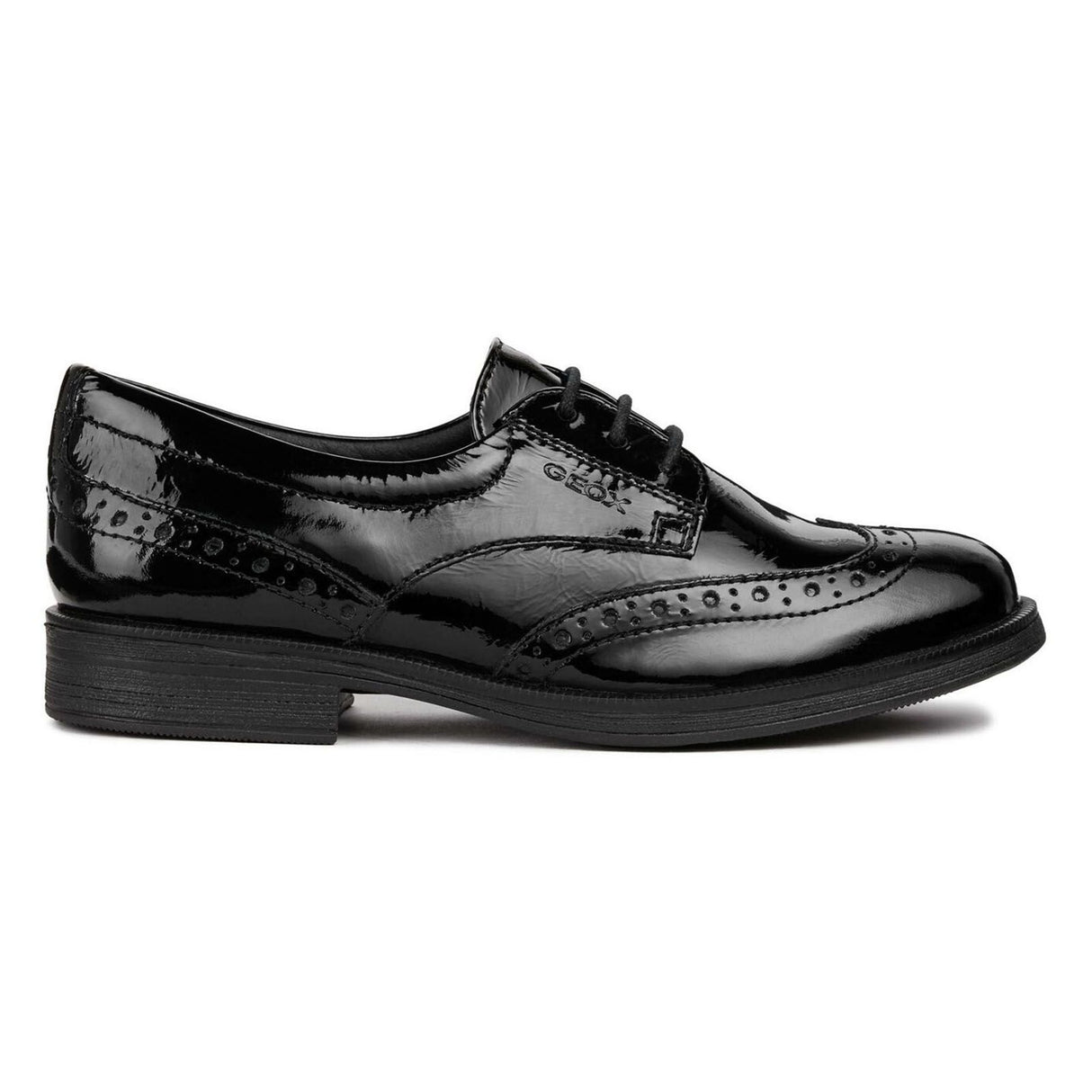 Geox Girls J Agata D Shoe Black Patent