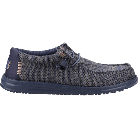 HEYDUDE Mens Wally Stretch Mesh Shoes Navy Blazer