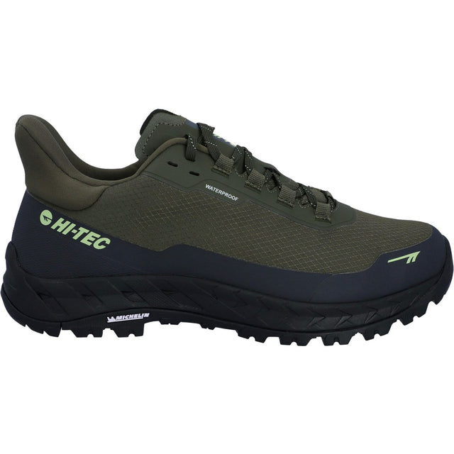 Hi-Tec Mens ALTITUDE LITE WP Shoe Olive Night/Charcoal Grey/Lime