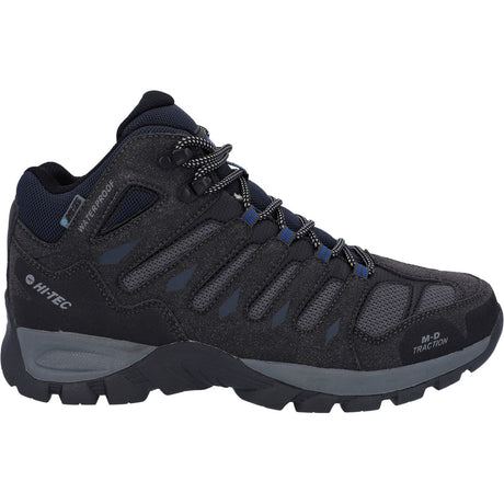 Hi-Tec Mens Corzo Mid Boots Charcoal/Nautical Blue