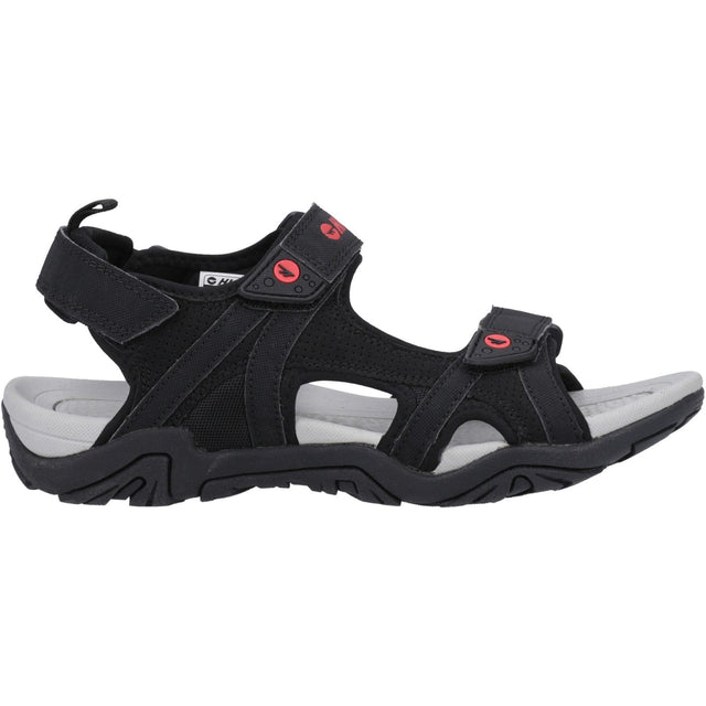 Hi-Tec Mens Crater Sandal Black/Grey/Red