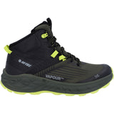 Hi-Tec Mens Fuse Trail Mid WP Trainers Black/Olive