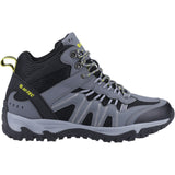 Hi-Tec Mens Jaguar Mid Boots Graphite/Black/Citron