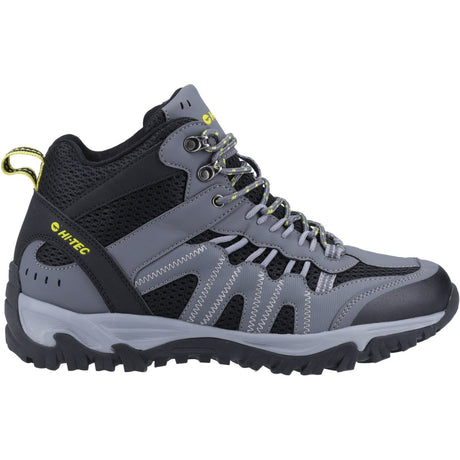 Hi-Tec Mens Jaguar Mid Boots Graphite/Black/Citron