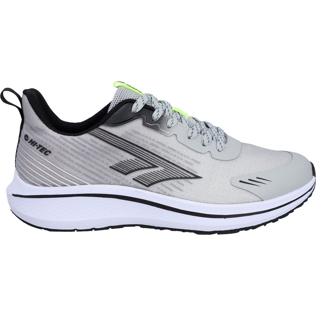 Hi-Tec Mens Santorini Trainers Cool Grey/Black/Acid Lime