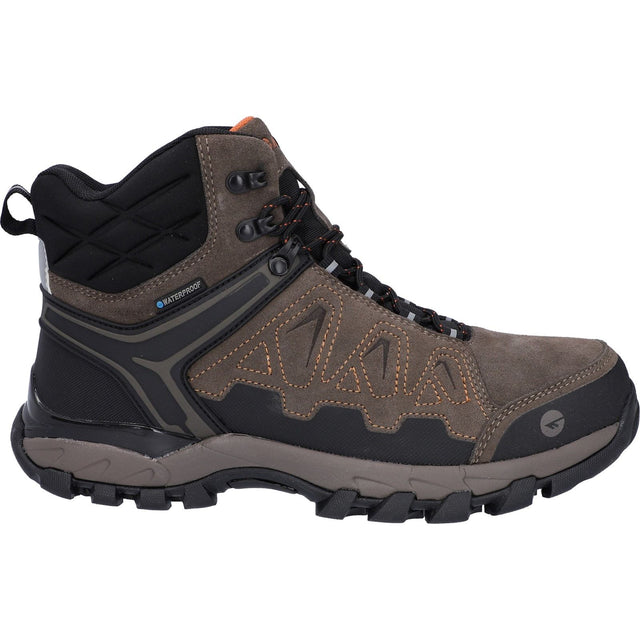 Hi-Tec Mens V-Lite Explorer WP Hiking Boots Chestnut/Orange
