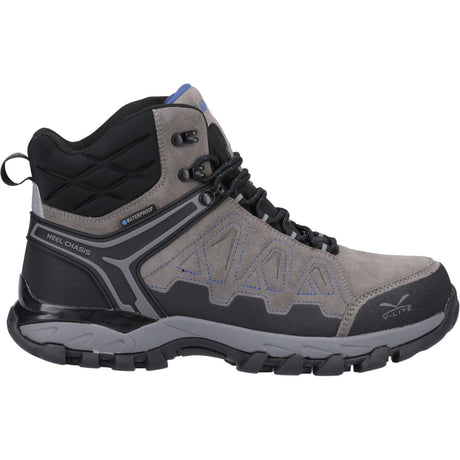 Hi-Tec Mens V-Lite Explorer WP Hiking Boots Charcoal/Grey/Dark Blue