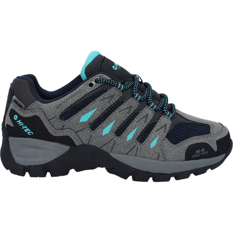 Hi-Tec Womens Corzo Low Hikers Cool Grey/Navy Blue/Curacao