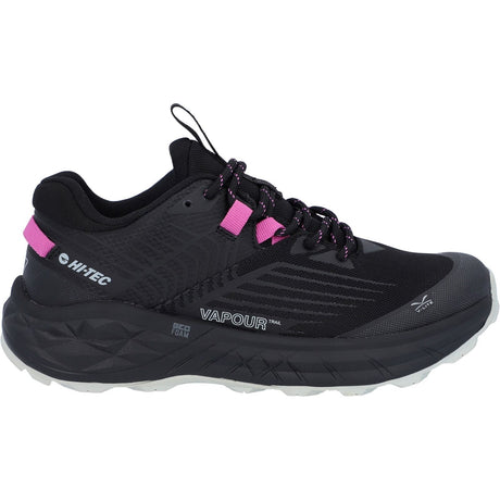 Hi-Tec Womens Fuse Trail Low Trainers Black/Cool Grey/Cyclamen
