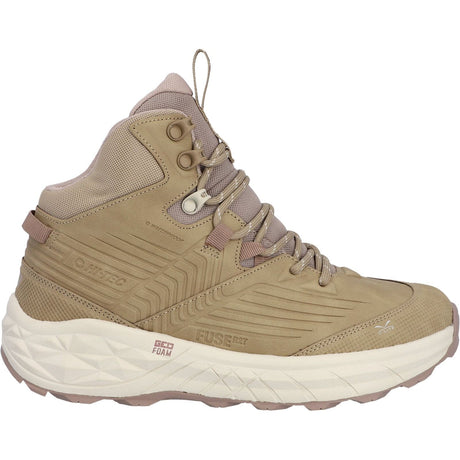 Hi-Tec Womens Fuse Trek Mid Hiking Boots Taupe/Whitecap Grey/Warm Taupe