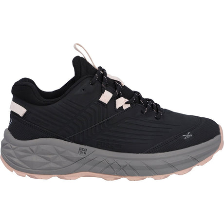 Hi-Tec Womens Fuse Trek Hiking Shoes Black/Steeple Grey/Cameo Rose