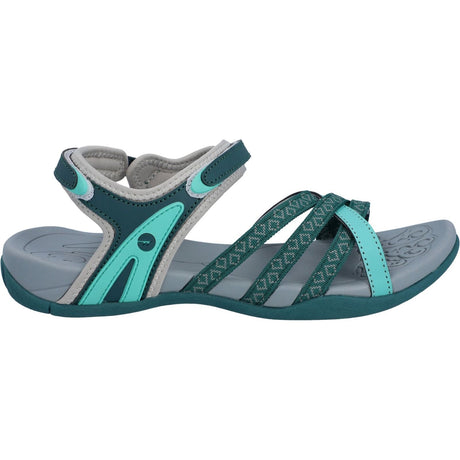 Hi-Tec Womens Savanna II Sandal Dark Moss/Aquatic Wave