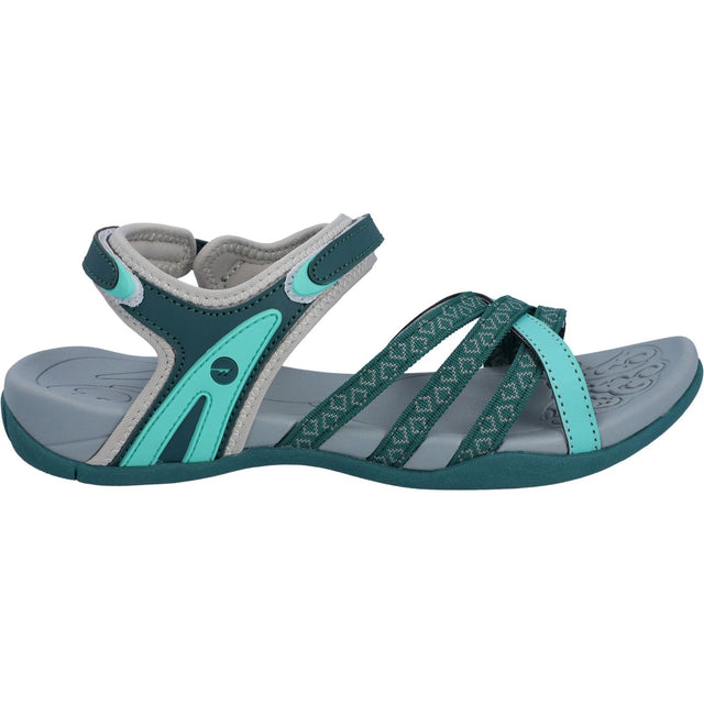 Hi-Tec Womens Savanna II Sandal Dark Moss/Aquatic Wave