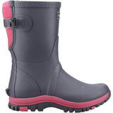 Cotswold Womens Realm Adjustable Short Wellington Boot Navy/Pink