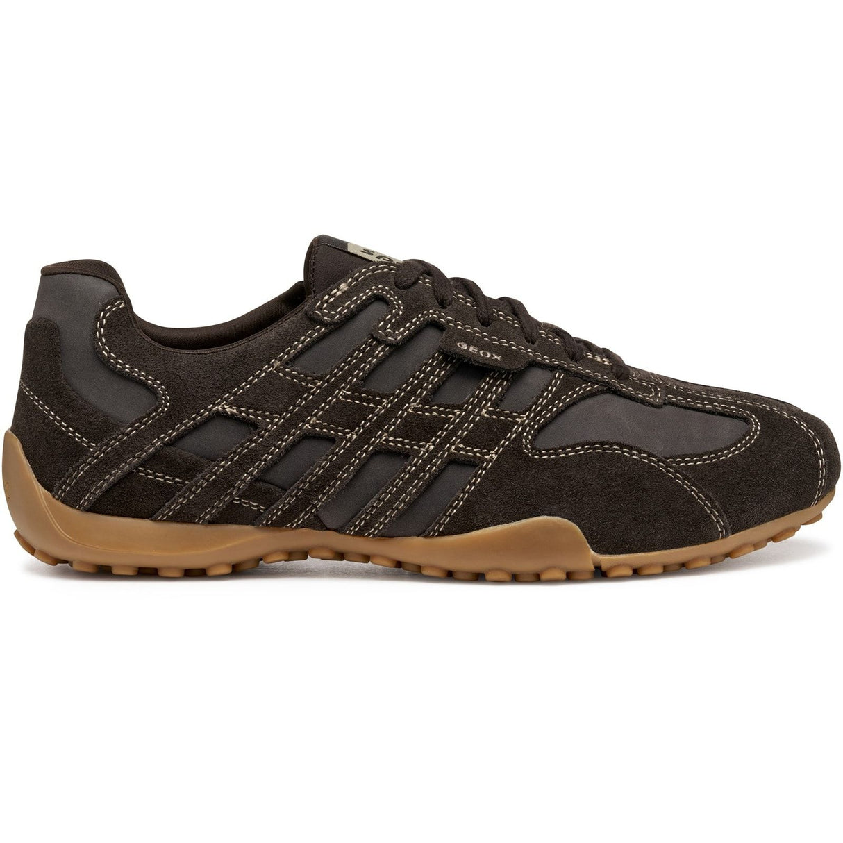 Geox Unisex U SNAKE ORIGINAL SNEAKERS Dark Brown