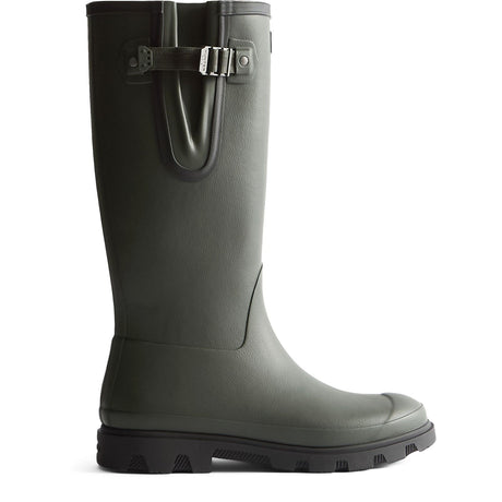 Hunter Mens Downpour Adjustable Boot Dark Olive/Black