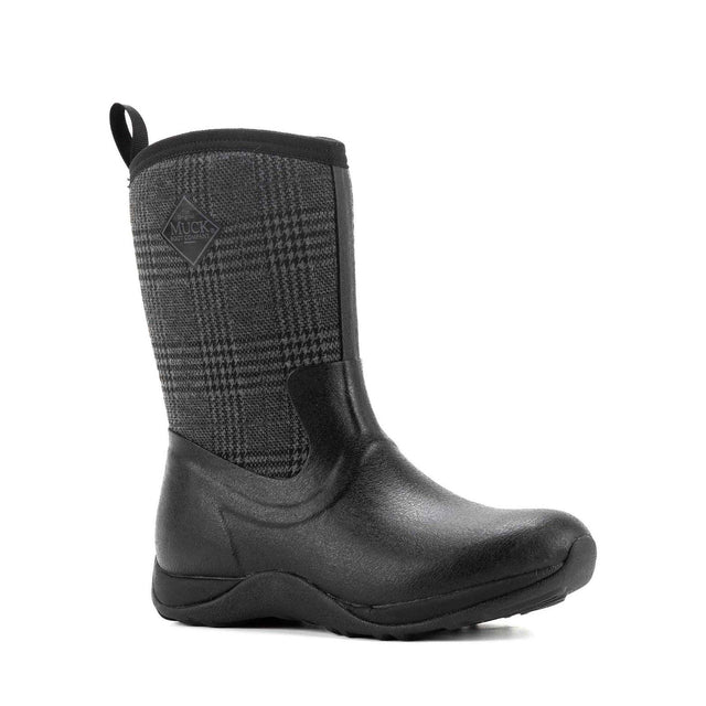Muck Boots Womens Arctic Weekend Pull On Wellington Boot Black/Plaid