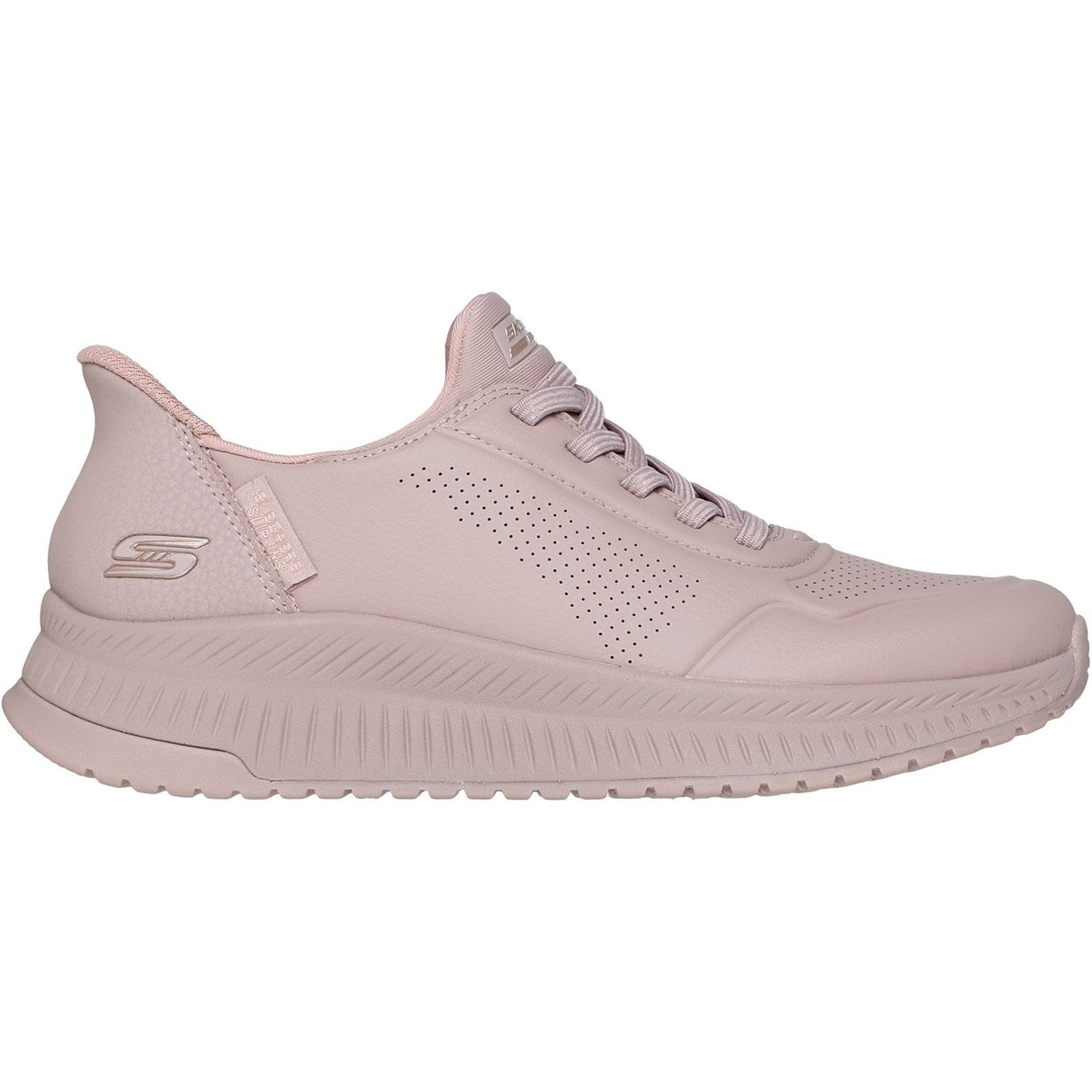 Skechers Womens BOBS Squad 4 Key Look Trainers Blush