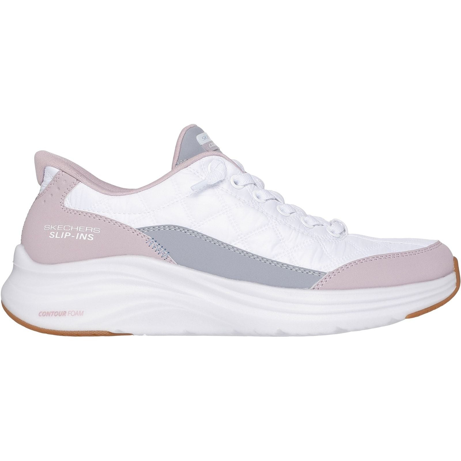 Skechers Womens Contour Foam Cozy Fit Trainer White/Lavender