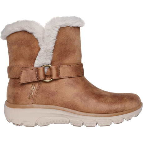 Skechers Womens Easy Going Dreamers Move Ankle Boots Chestnut