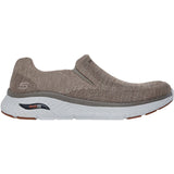 Skechers Mens Arch Fit Crosser Locke Trainer Taupe