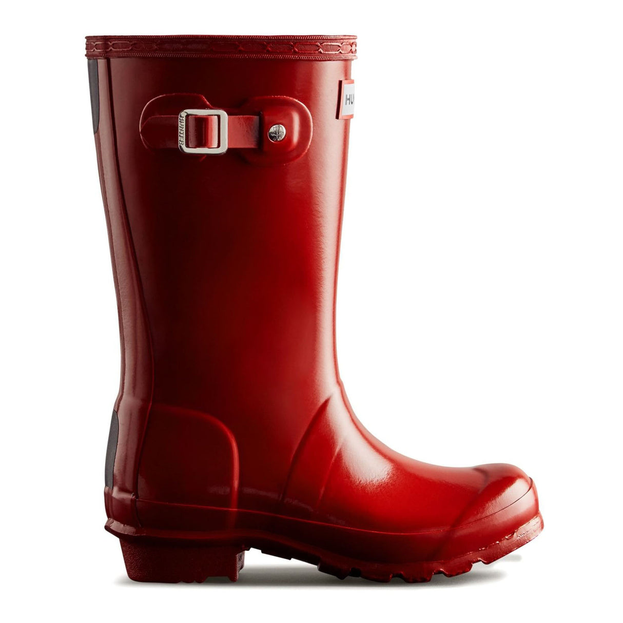 Hunter Kids Junior Originals Gloss Boot Military Red