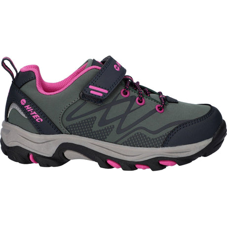 Hi-Tec Girls Blackout Low Boots Dark Forest/India Ink/Pink