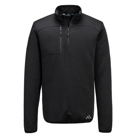 Portwest KX3 Sport Textured 1/4 Zip Sweatshirt Black