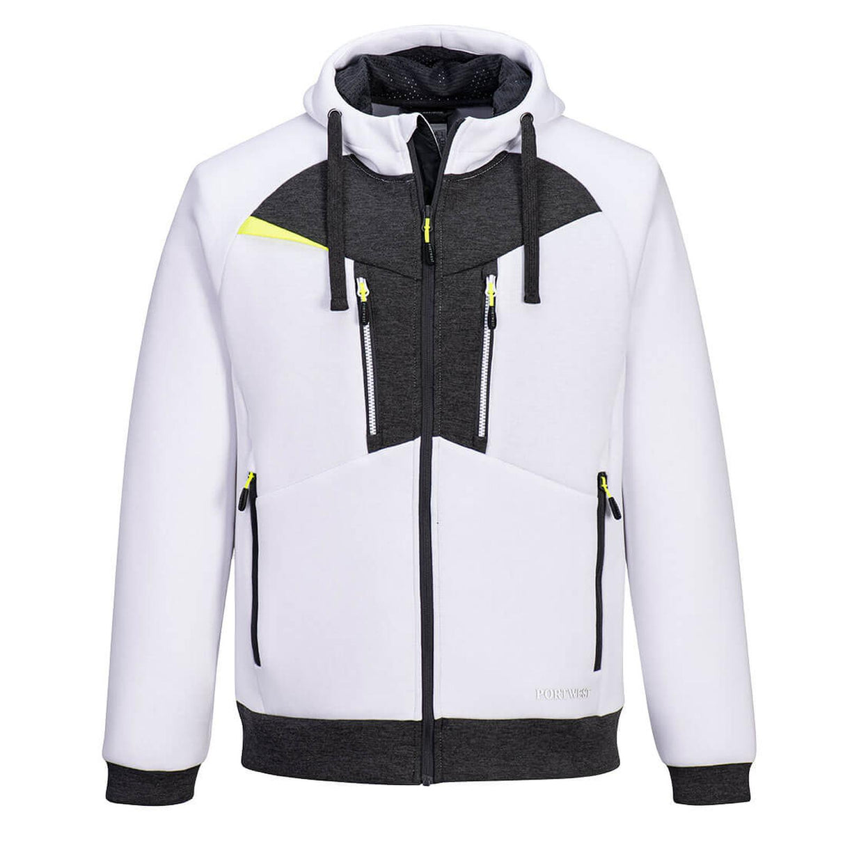 Portwest DX4 Zipped Hoodie  White
