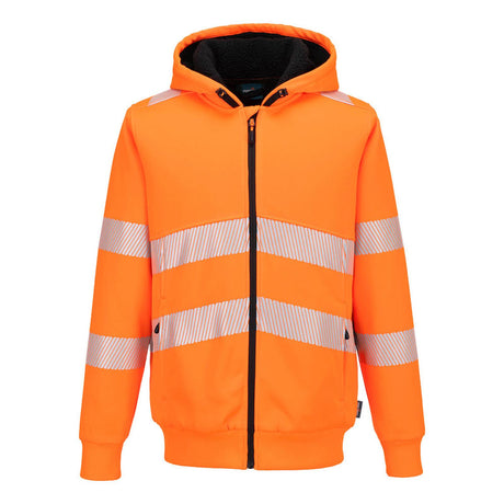 Portwest PW321 Hi-Vis Zipped Winter Hoodie Orange