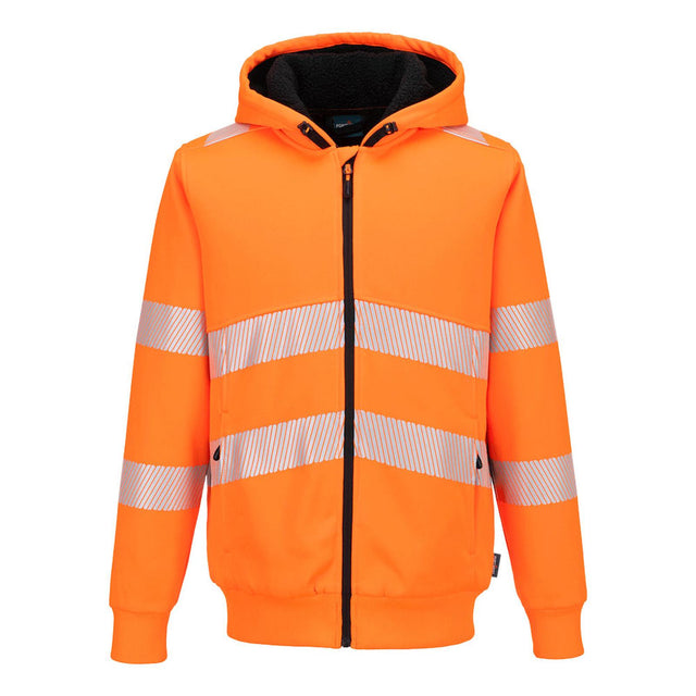 Portwest PW321 Hi-Vis Zipped Winter Hoodie Orange