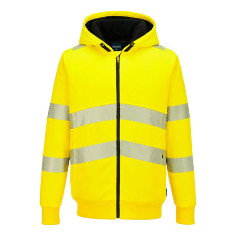 Portwest PW321 Hi-Vis Zipped Winter Hoodie Yellow