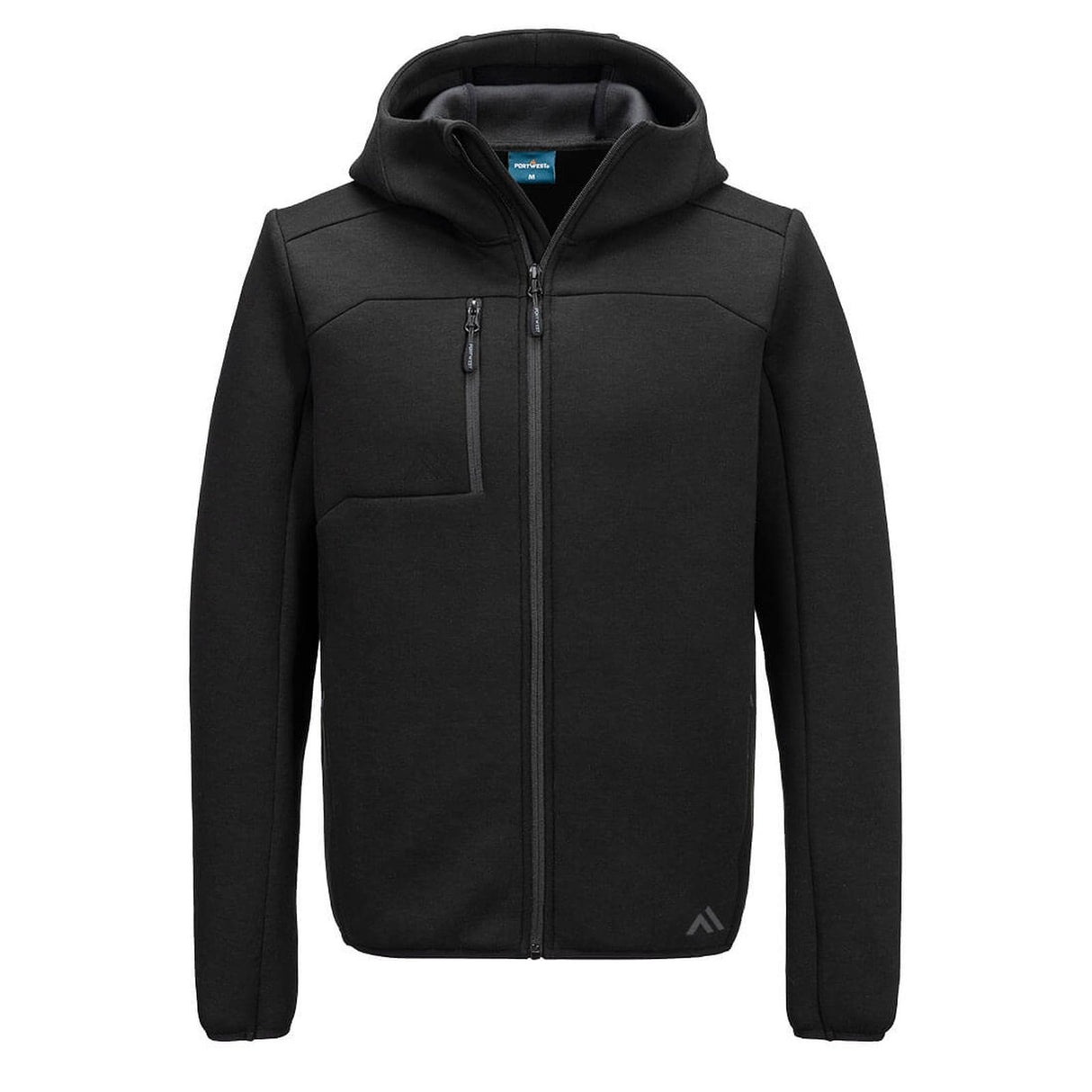Portwest KX3 Sport Zip Hooded Sweater Black