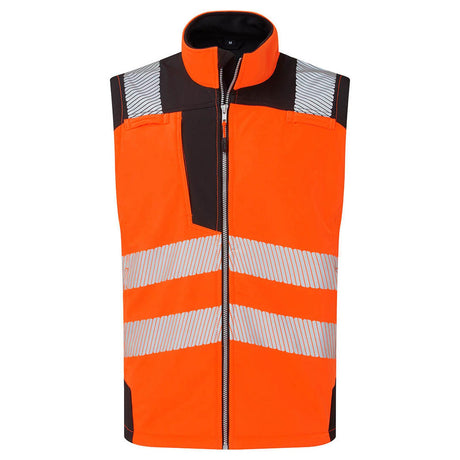 Portwest PW3 Hi-Vis Softshell Gilet (3L) Orange/Black