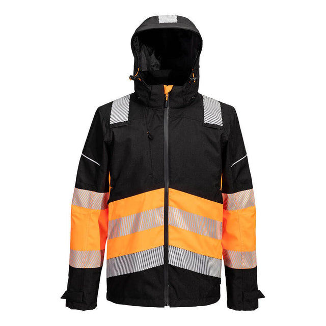 Portwest PW3 Hi-Vis Class 1 Extreme Rain Jacket Orange/Black