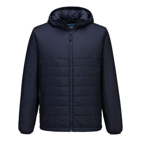 Portwest Professional Hooded Insulated Baffle Jacket Navy