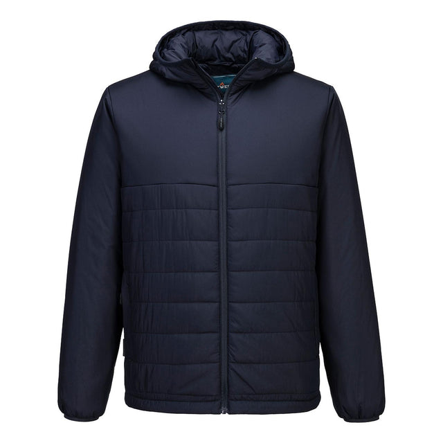 Portwest Professional Hooded Insulated Baffle Jacket Navy